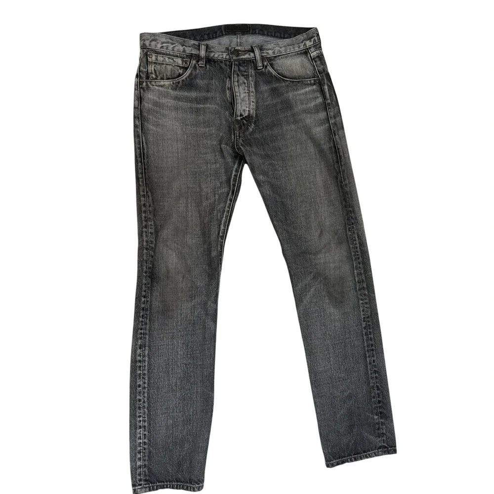 Madeworn Jeans Unisex Size 30 Wash Out Gray Distressed Japanese Denim Grunge